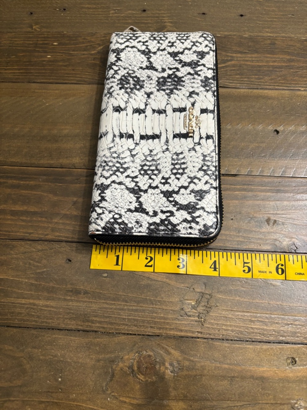 Coach Accordian Zip Wallet in Python-Embossed Leather - Picture 11 of 11